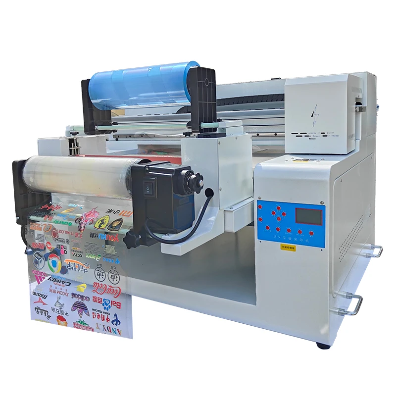 UV dtf phone case printing machine labeling machined for sticker logo A3 size roll-flat printer