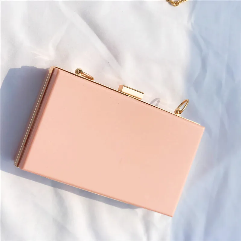 Wholesale acrylic bags chain clear clutch purse party evening bag ladies small for women purse