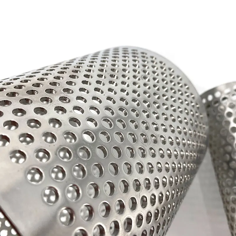 Stainless Steel Mesh Screen Filter Perforated Pipe/Tube For Automotive Exhaust System