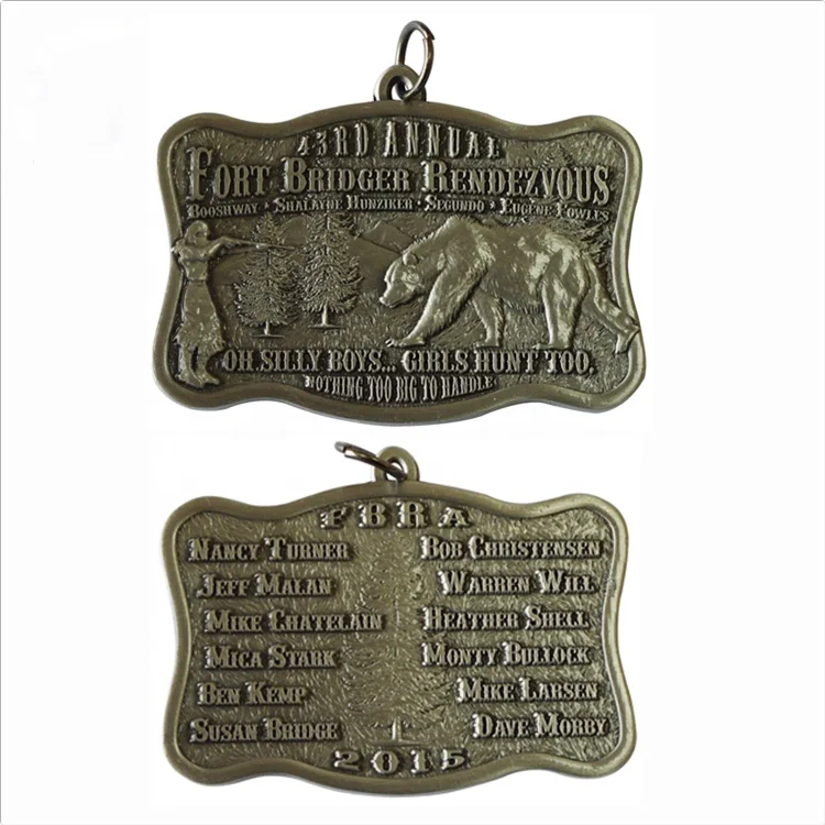 quality die casted glitter gold turkey trot medals