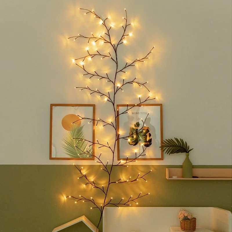 Room Decorative Lights Colorful Rattan Internet Red Led Tree Arrangement String Bedroom