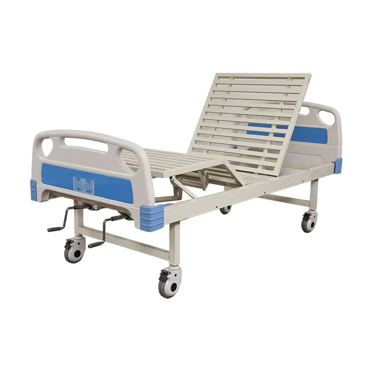 Hot Selling Abs Head Board Treatment Hospital Bed 2 Functions Manual Medical Bed For Sale