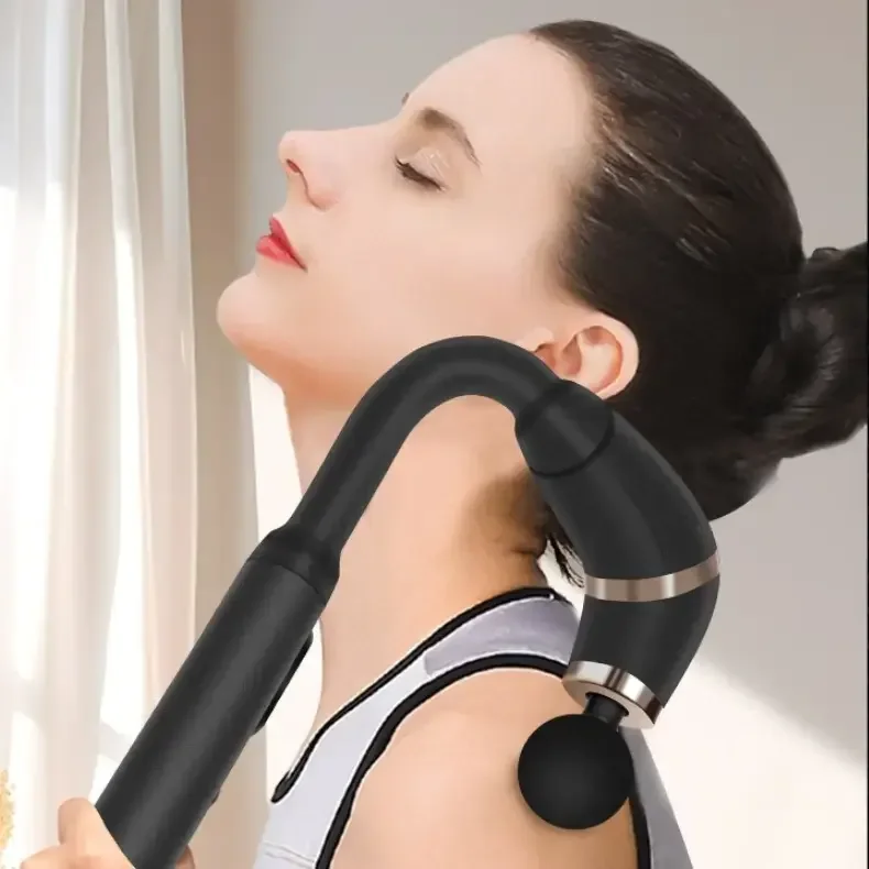 New Design Ease Back Massager Massage Gun Deep Tissue Upgraded Extended Handle Massage Gun with 6 Speed Levels