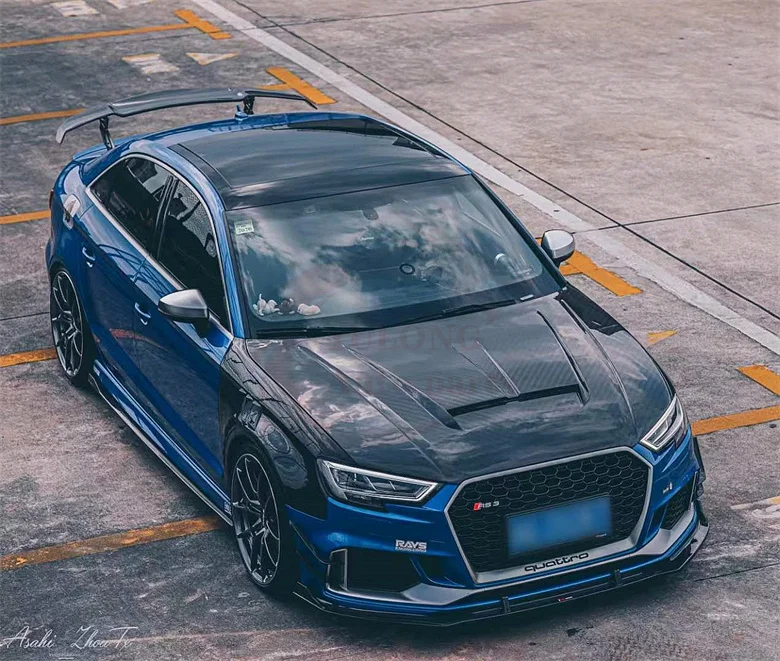 Легкий стиль TAKD сухой капот из углеродного волокна для Audi A3 S3