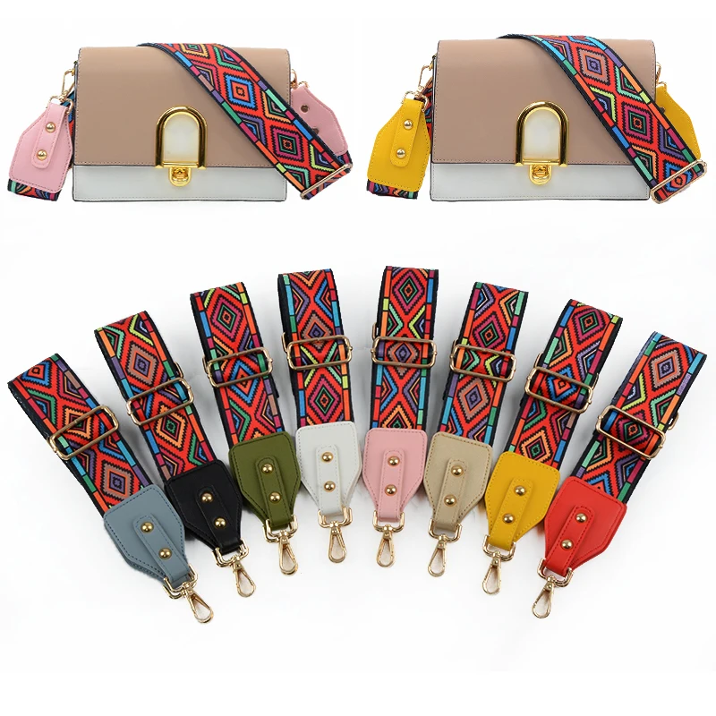 
Оптовая продажа, дизайнерский женский ремень 5 см из искусственной кожи, модная сумка через плечо для гитары, широкий нейлоновый наплечный длинный лямочный ремень 