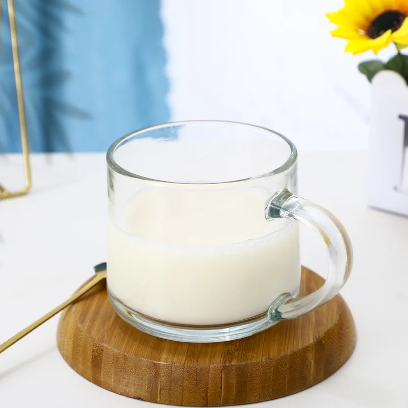 Simple Glass Coffee Cup High Beauty Summer Cold Drink Juice Cup