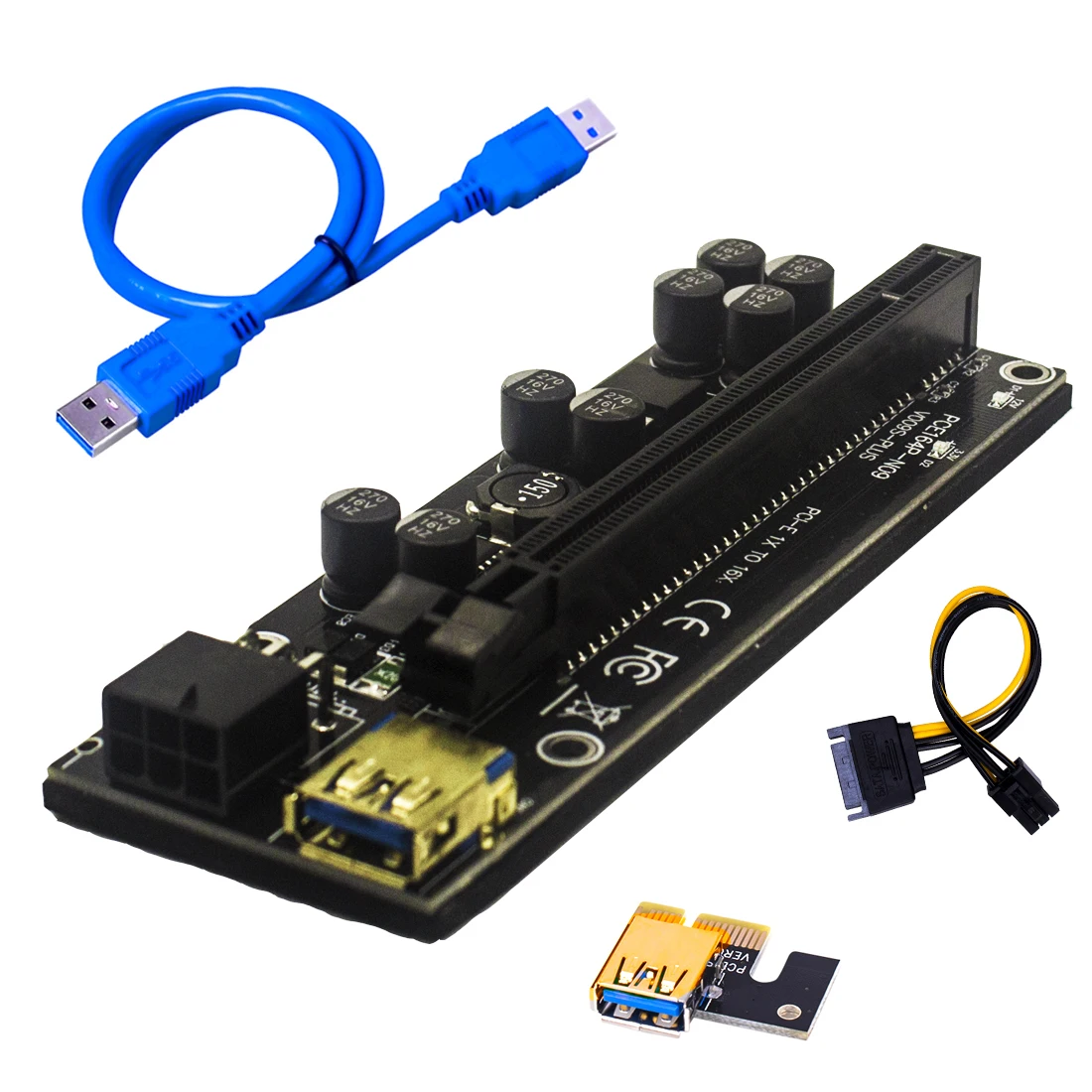  60 см VER 009S PCI-E 1X до 16X LER Riser 009 расширитель карты PCI Express адаптер USB 3 0 кабель
