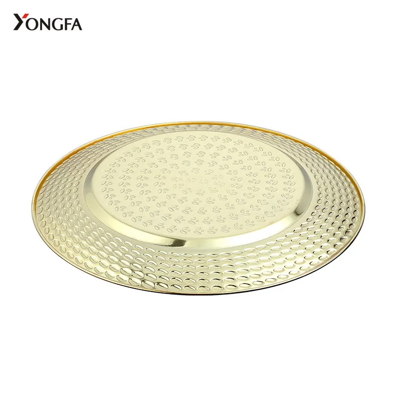 Wholesale 28cm metal tray stainless steel plate Dinner Plates Food Dishes&Plates For Dining
