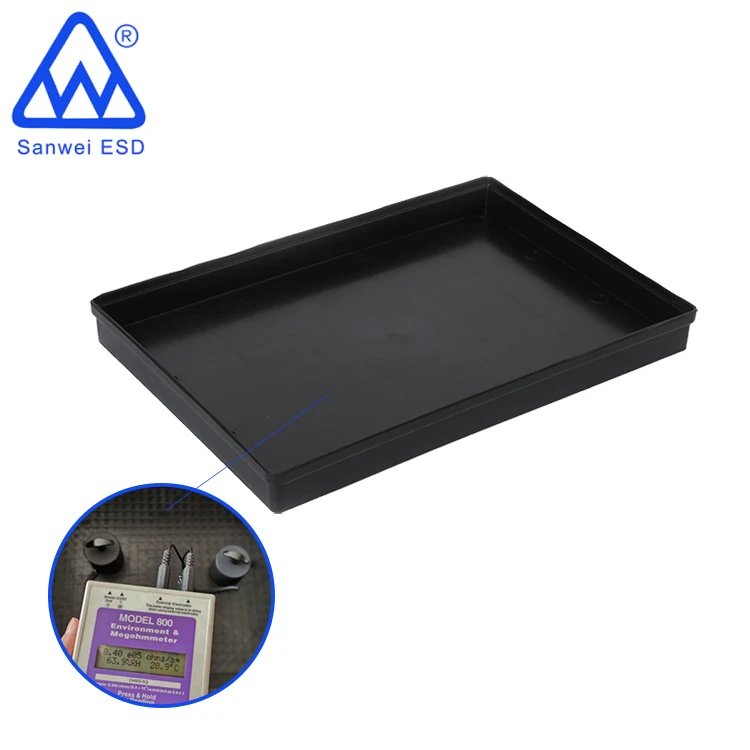 ESD plastic logistics tray/pallet conductive tray conductive logistic pallet