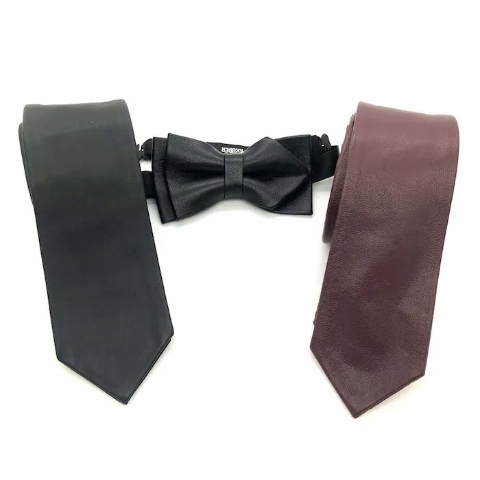 New sheep Leather Ties for Men Casual PU Neckties Fashion Solid Mens Necktie for Wedding Business suit tie