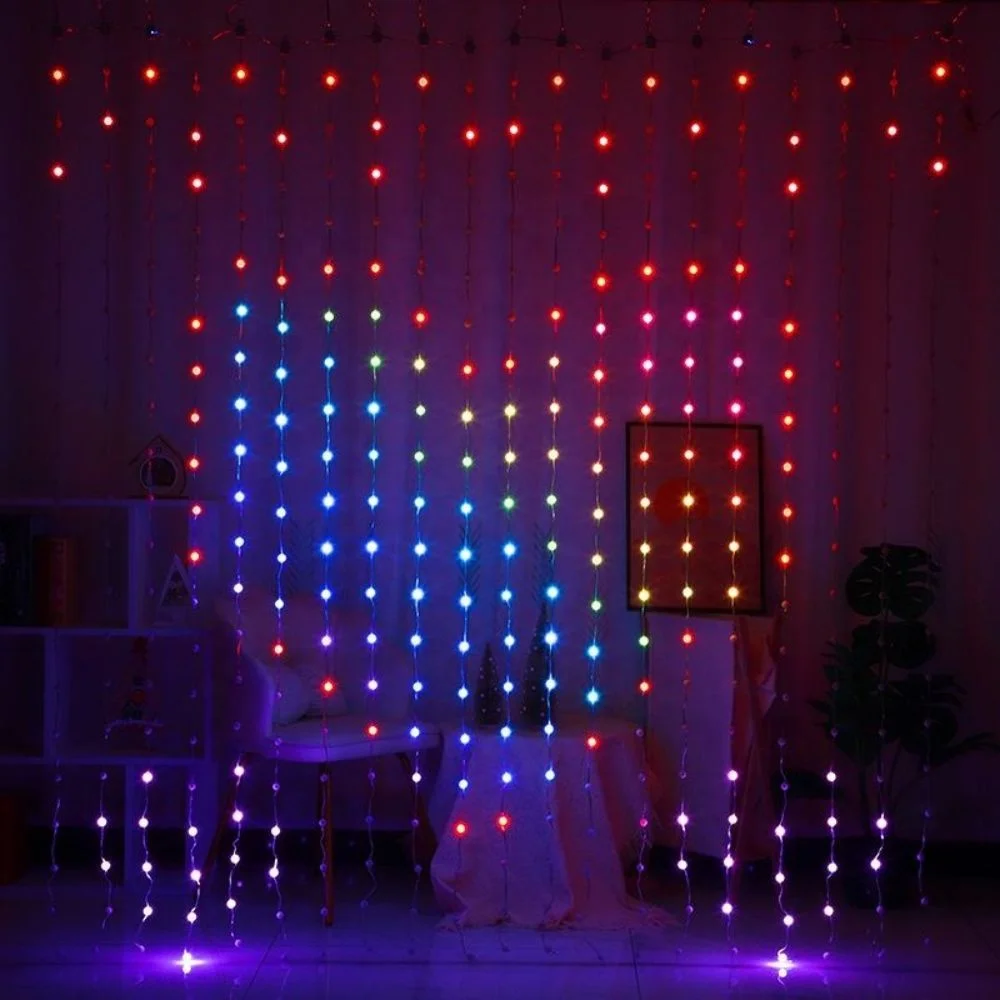 Kingyi Smart RGB пиксельные занавески управляемые приложения украшения для Хэллоуина вечеринки свадебное освещение; Рождественская Светодиодная лампа