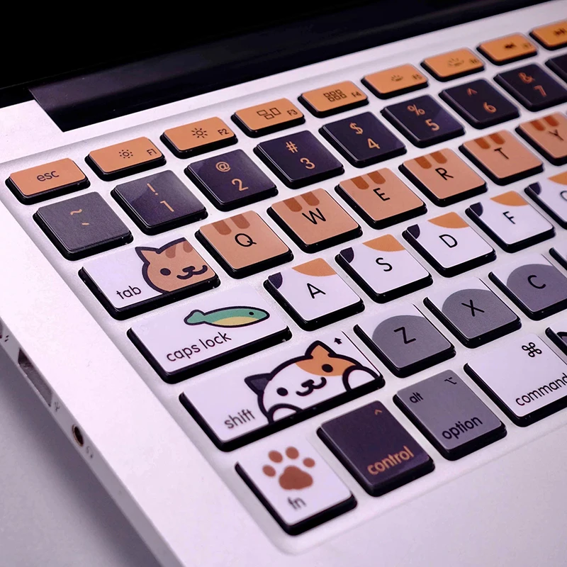 Пользовательская Защитная крышка для клавиатуры Azerty ноутбук цветная наклейка Милая мультяшная английская Арабская