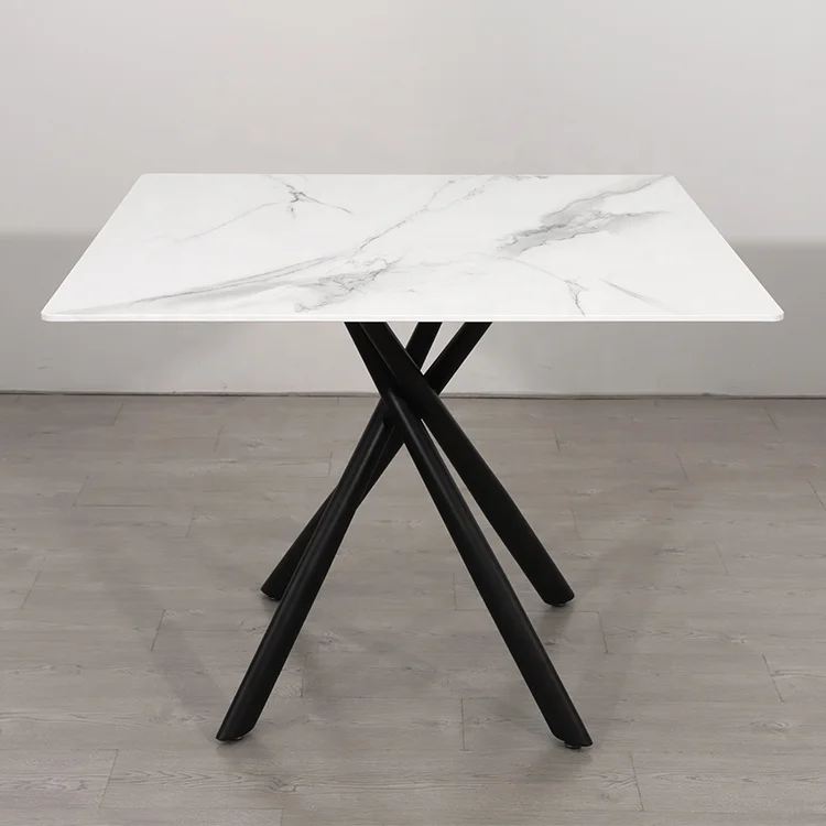 Fashional Designed Dining Room Furniture Modern Luxury Small Ceramic Tile Top Dining Table Nordic