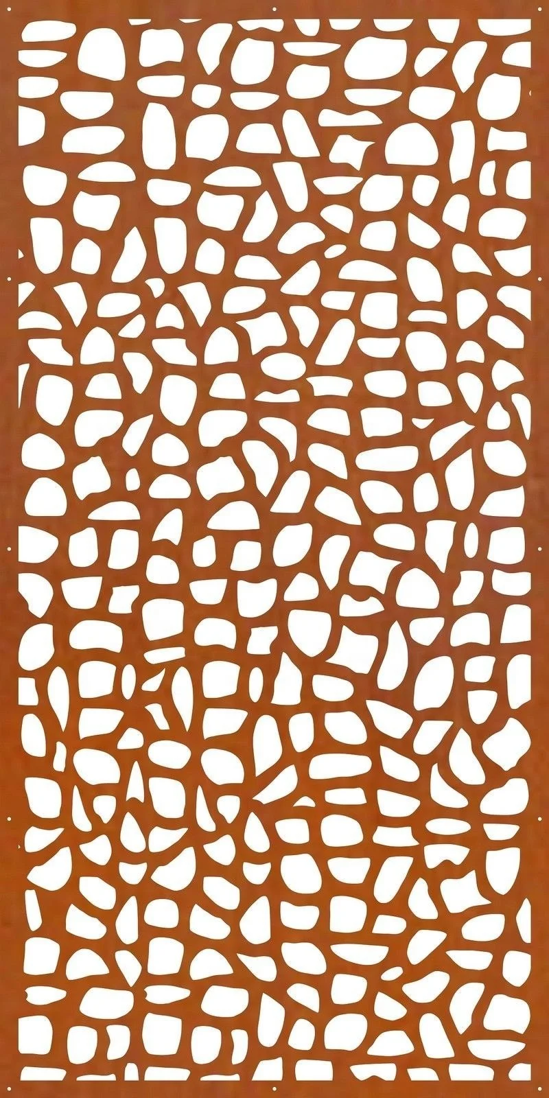 Garden fence decorative rusty CORTEN steel panels