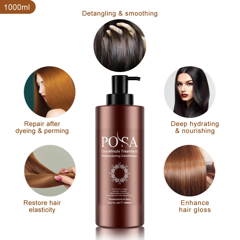 POSA Keratin Deep Conditioning Nourishing One Minute Hair Treatment for Damage Hair