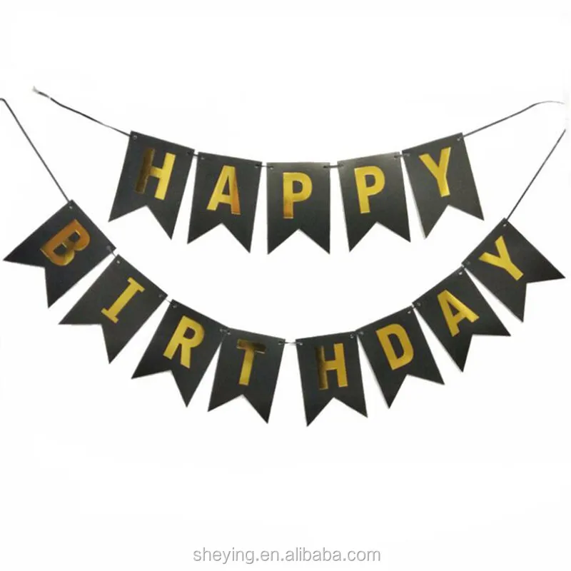 
Party festival decoration Happy birthday banner letter fishtail flag party supplies birthday banner 