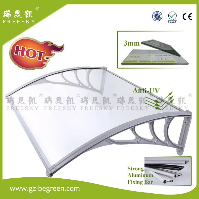 
retractable diy toldos polycarbonate awning,outdoor canopy with metal brackets 