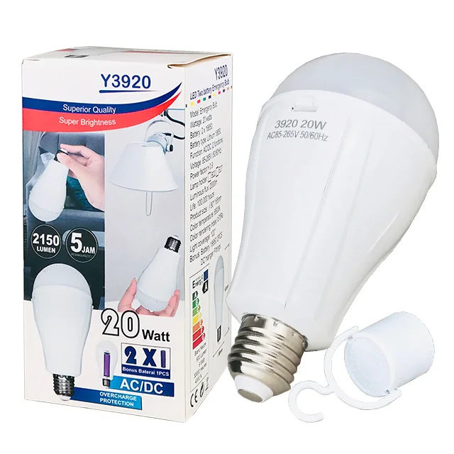 bombillos de emergencia emergency rechargeable led light bulb with removable 2 batteries