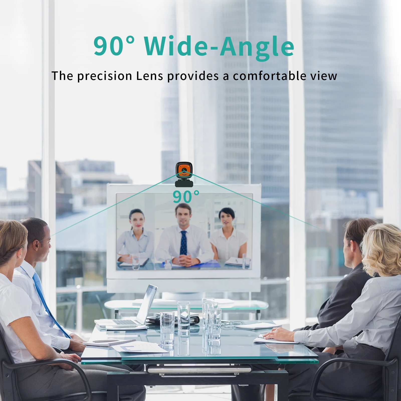 Webcam with Microphone and Speaker HD 2K Web Camera for Laptop Desktop Computer PC Portable USB Web Camera with Privacy Cover