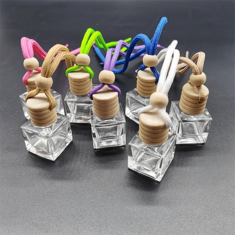 Hot selling 7ML car glass bottle perfume pendant indoor perfume diffuser car vent perfume pendant