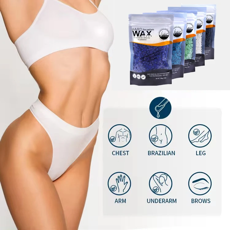Wholesale Brazilian Wax Beads 100g 300g 500g 1kg Depilatory Hard Wax Bean For Face Body Armpit Hair Removal