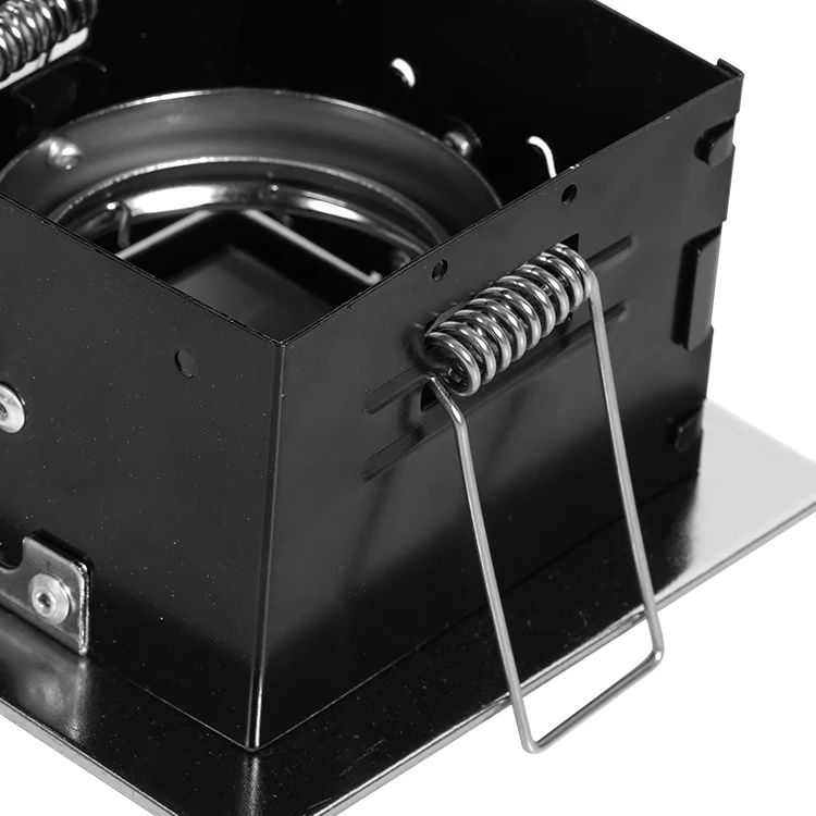 Black Dining Clothing Store Supermarket Anti-Glare Decoration Downlight Shell recessed square spotlight