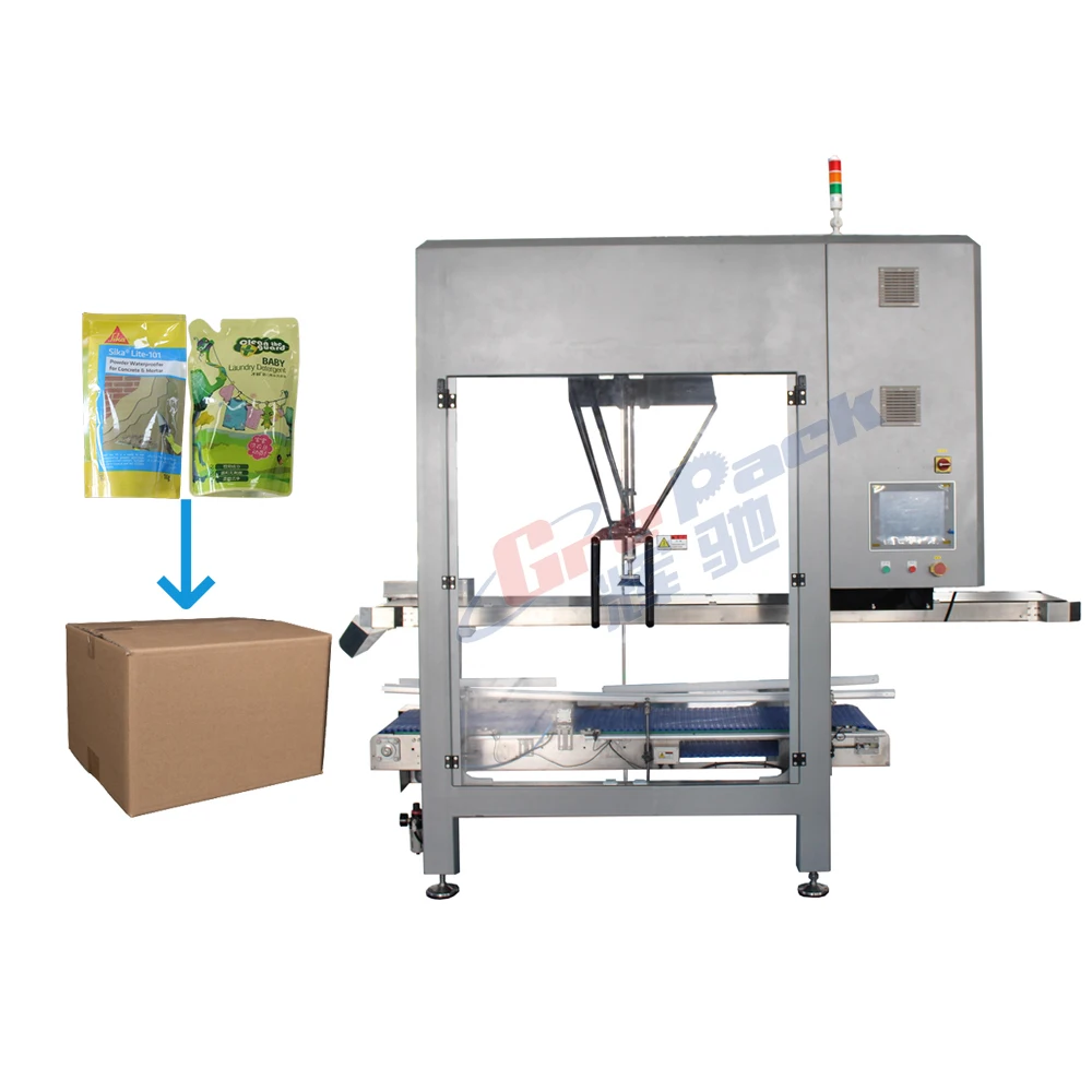 Automatic Flexible Delta Robot Carton Packer,spider Hand Carton Packing Machine