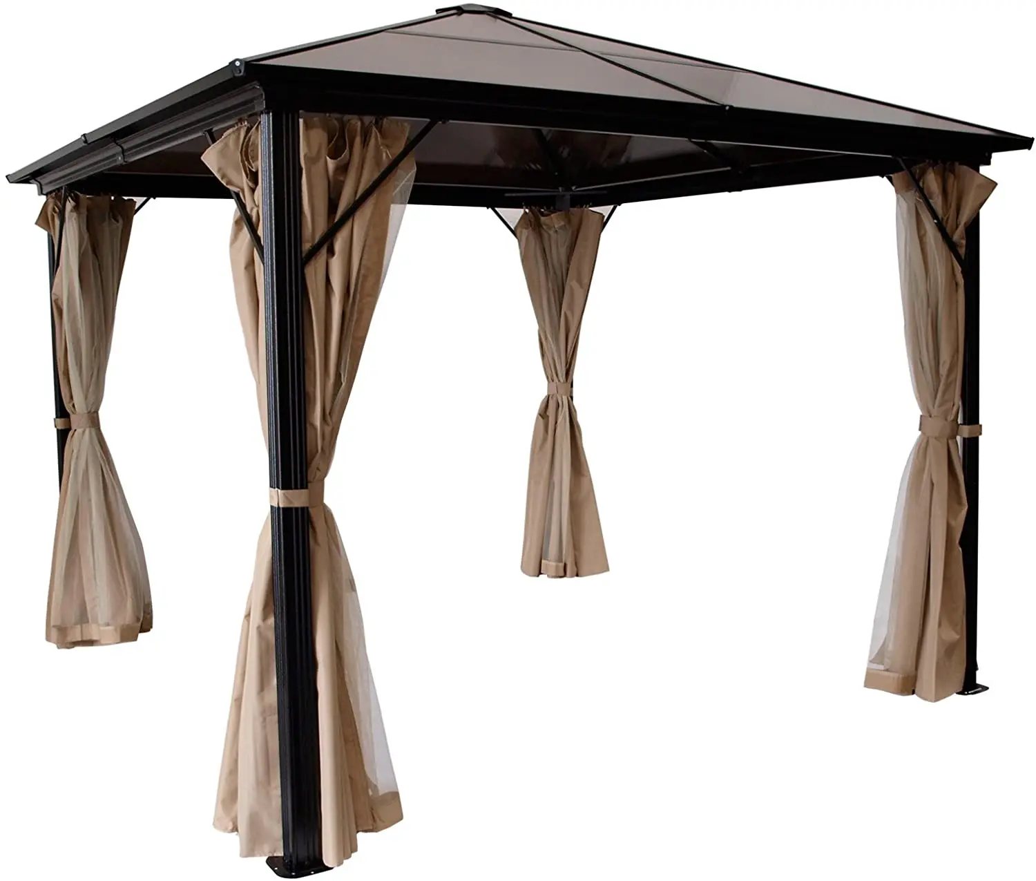 10*10ft Luxury  Awnings Aluminum Outdoor garden  Waterproof  Material shade with PC cover