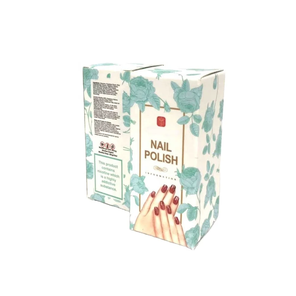 
Custom Printing Hot Sale Nail Polish Packaging Cosmetic Box Color Paper 