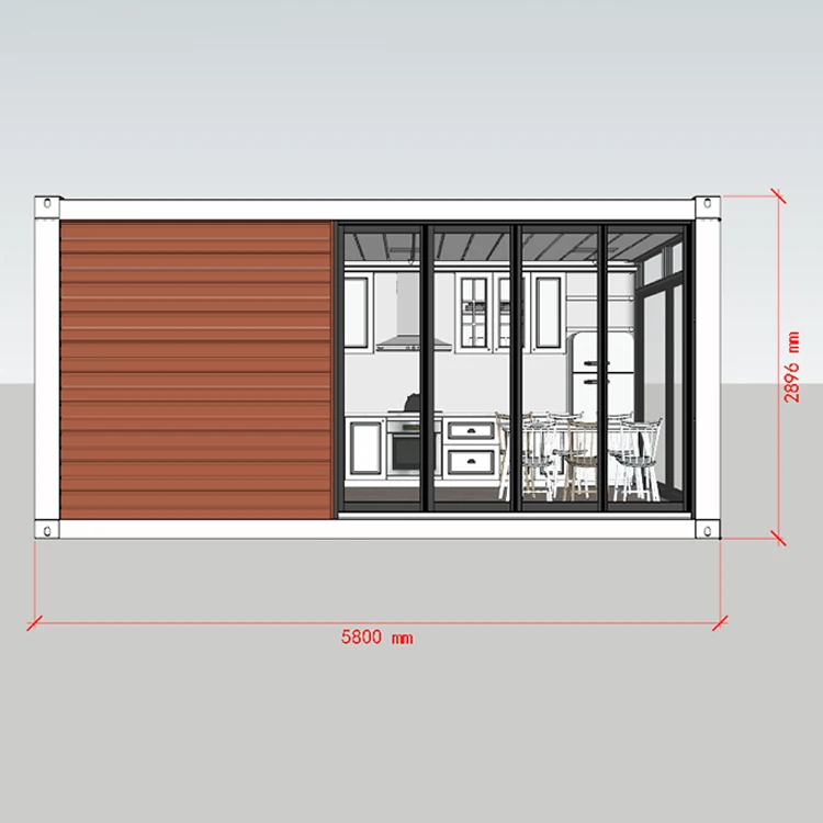 Luxury Prefab 13 Square Meters Big Window Prefabricated Houses Room 20 Feet Prefabricated Dome Houses Home