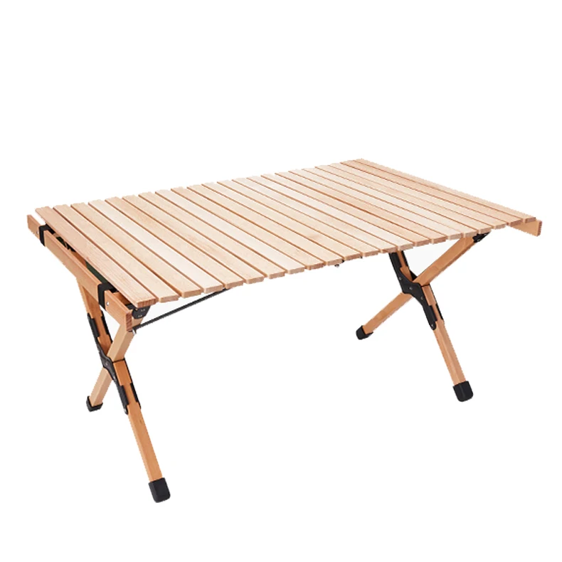 Outdoor Garden Picnic Portable Rectangle collapsible Dinning Table wood foldable BBQ Camping Self- driving tour egg roll table
