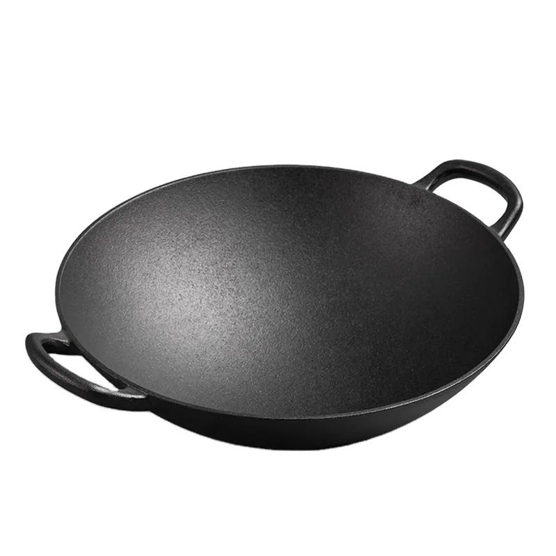 Cast Iron Wok with 32cm