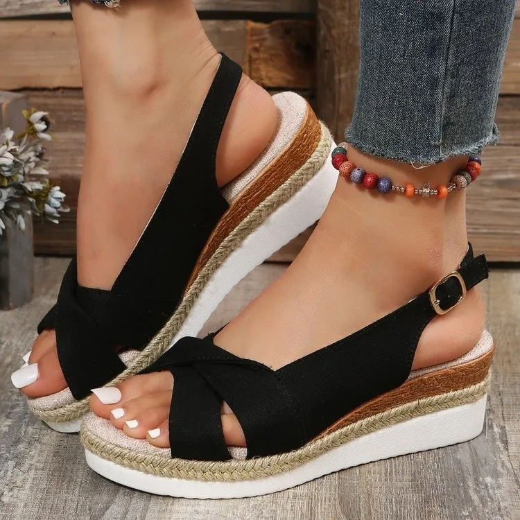 Factory Wholesale Comfort Round toe other wedges womens heels sandals