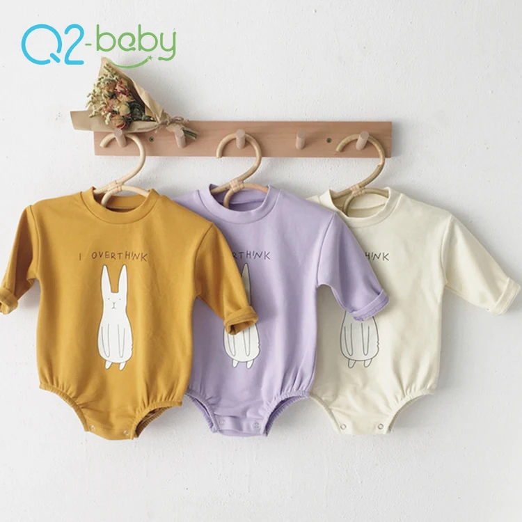 
Q2-baby Hot Selling Cotton Knitted Long Sleeve Newborn Baby Clothes Boy Girl Rompers 
