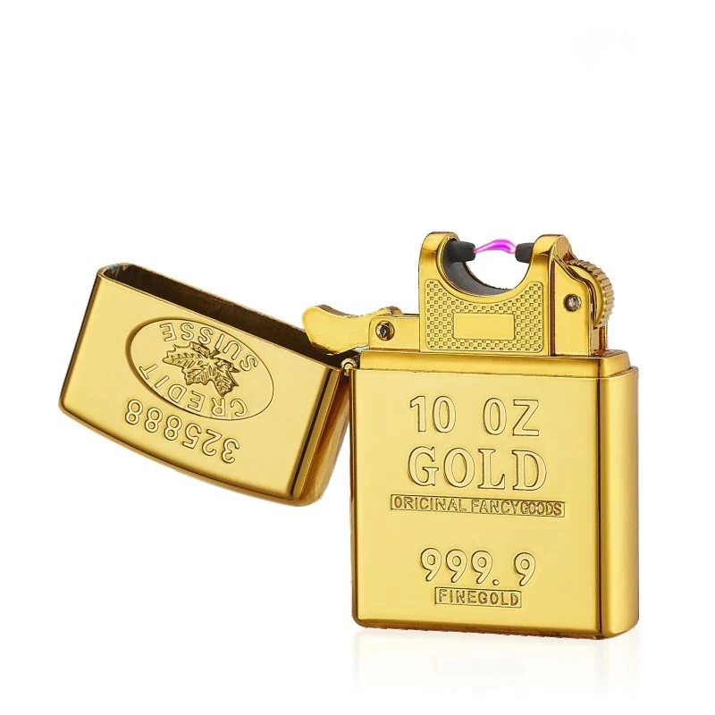 Wholesales metal gold electronic lighter from China factory