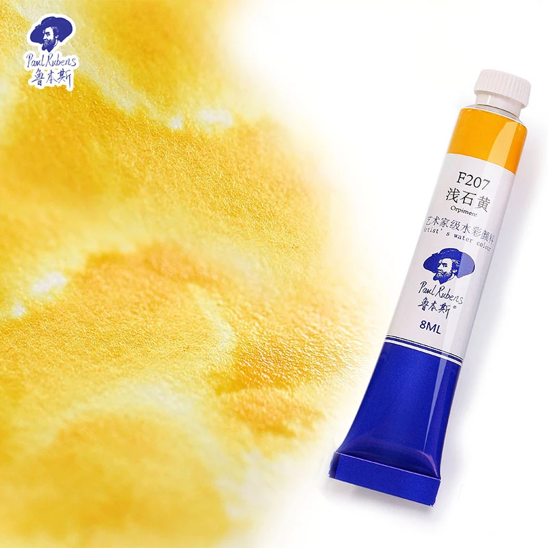 Paul Rubens Watercolor Paint Tubes 8ml Artist Grade Level F Colors   Professional Art Supplies for Painting and Drawing - Orange