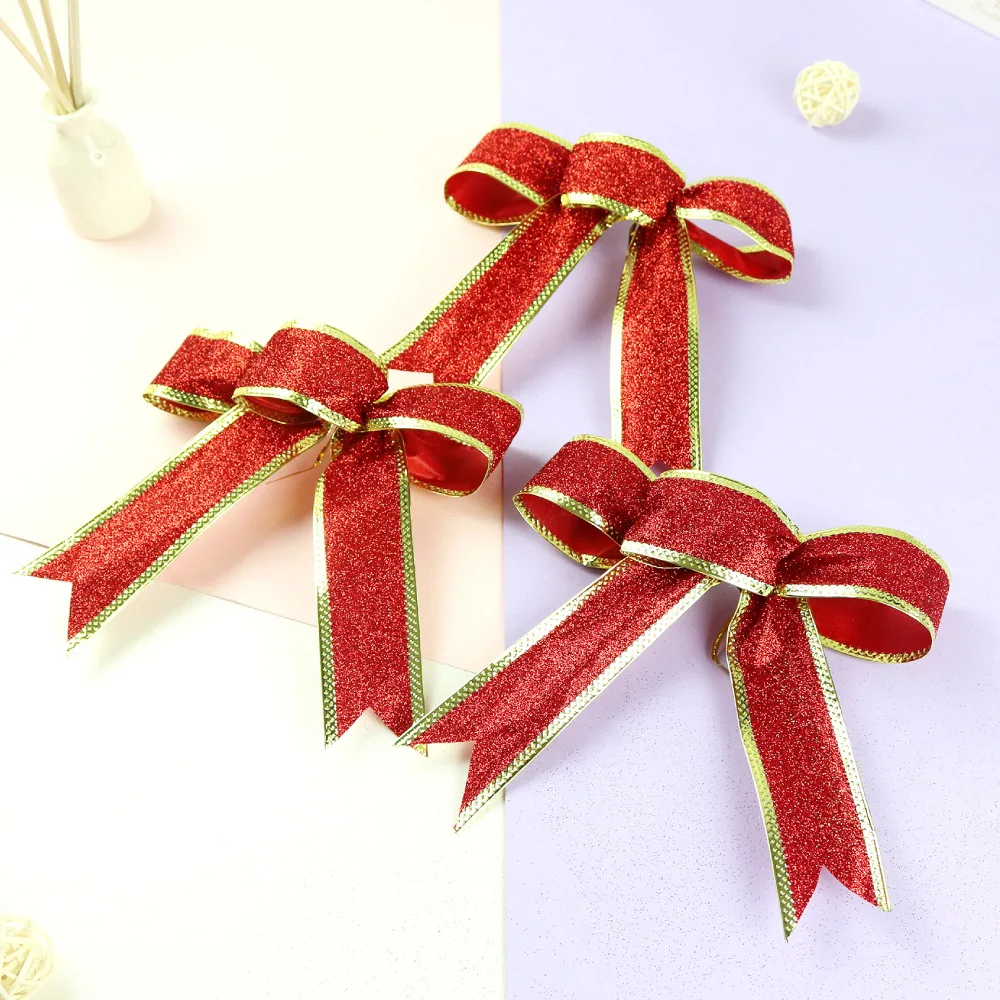 Christmas Bows For Gifts Stretch Loop bow for Chocolate Box Packing/Satin Ribbon Bow