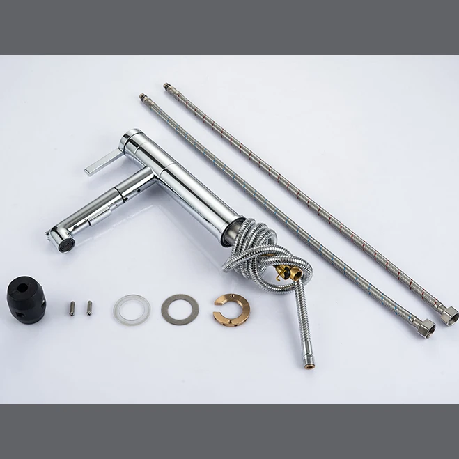 
High quality basin faucet SUS304 stainless brass pull out 360 rotating toilet faucet 