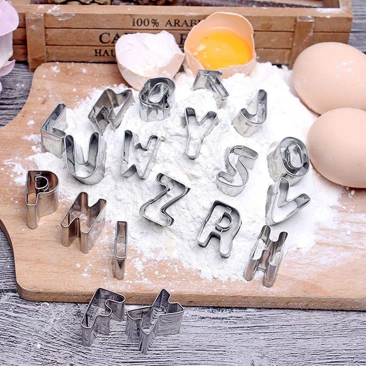 
26 Piece BakingPastry Cutters Stainless Steel Baking Metal Circle Ring Molds /Biscuit Cutter Set Wholesale 3D Cookie Cutters set 