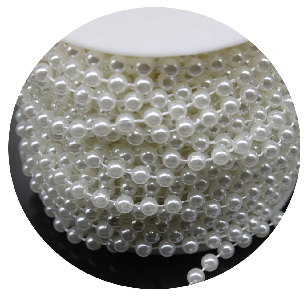 4/5/6/8/10/12/14 мм жемчужная гирлянда из бисера шпуля веревка Свадебный центральный Декор