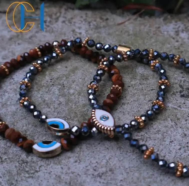 C&H Evil Eye Protection Fine Jewelry  Gemstone Shape Size Length Custom Bracelet Perfume Bracelets with Custom Package