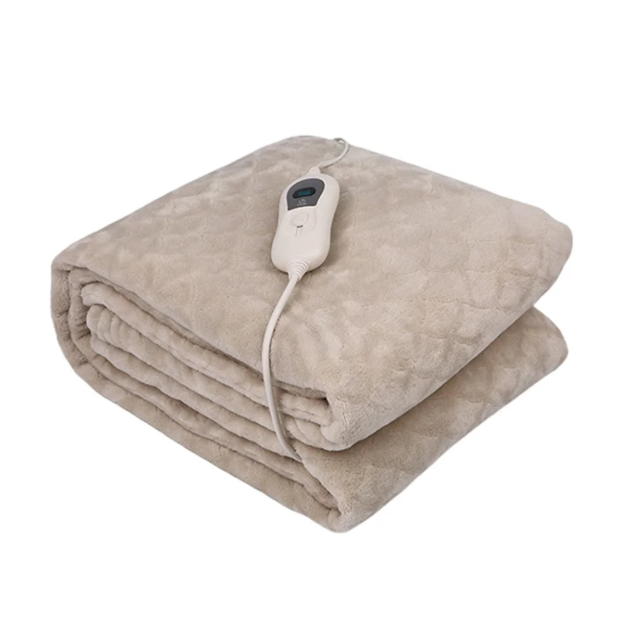 Full Size Super Soft Fleece Reversible Blanket Electric Thermal Heated Blankets For Winter Use