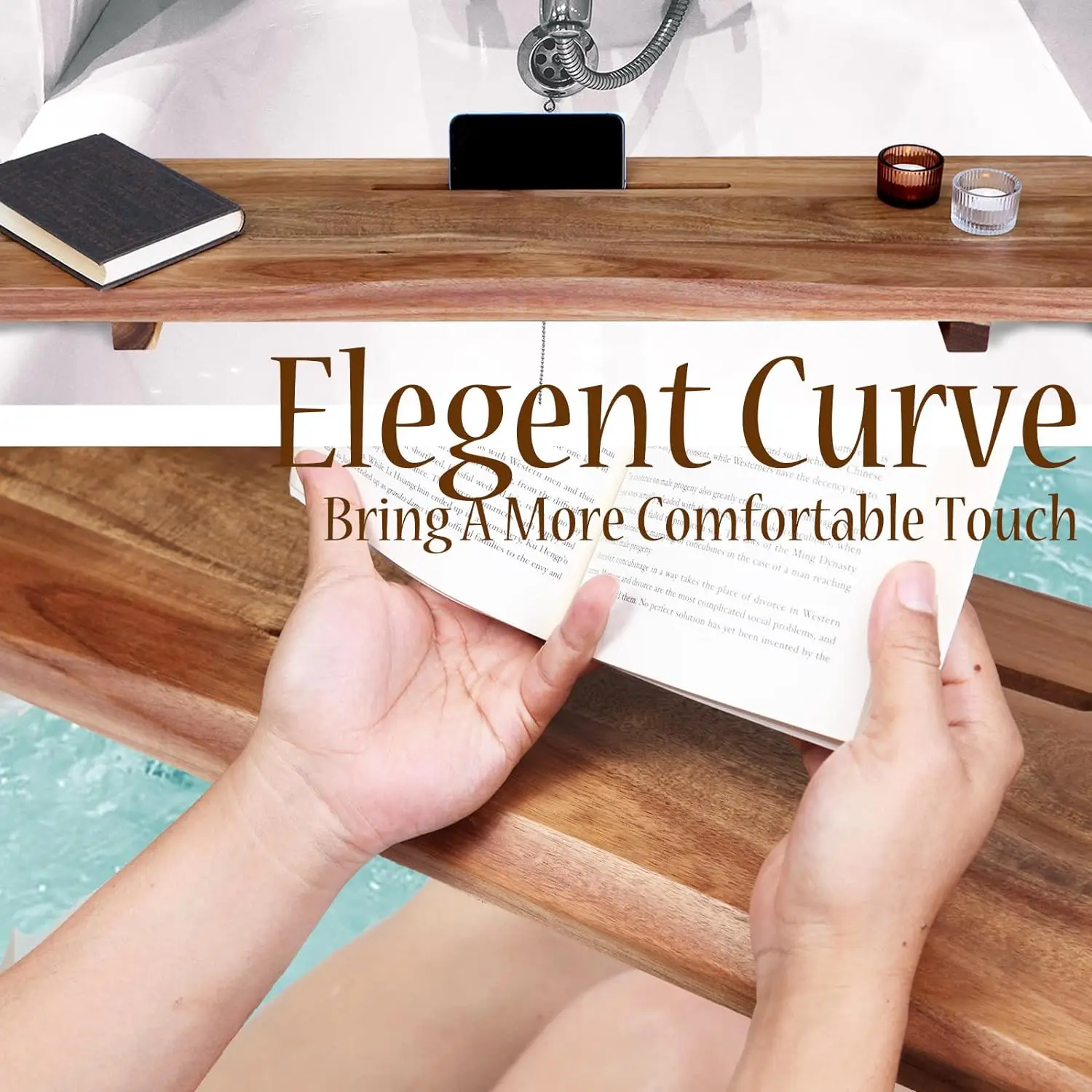 Rustic Industrial Live Edge Wooden Shelves Multifunction Floating Wall Shelf for Bathroom Decor