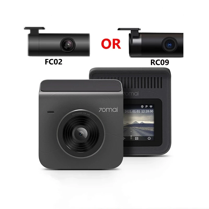 70mai Dash Cam A400 1620P Car DVR Dual Channel Front and Back Sight Cam APP Control Car Recorder Black Box