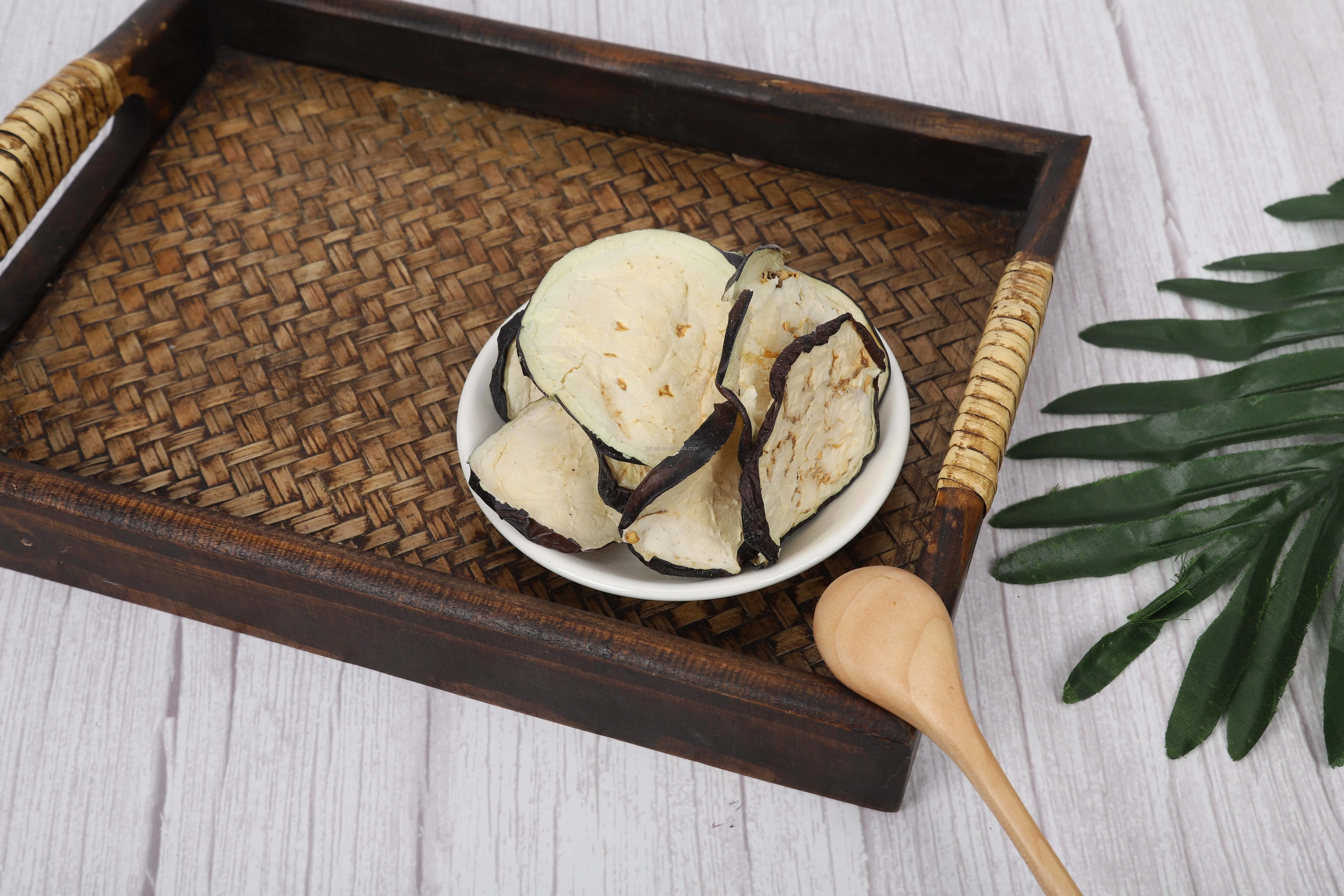 
Dehydrated AD dried eggplant flakes round flakes China Camping fast food vegetable 