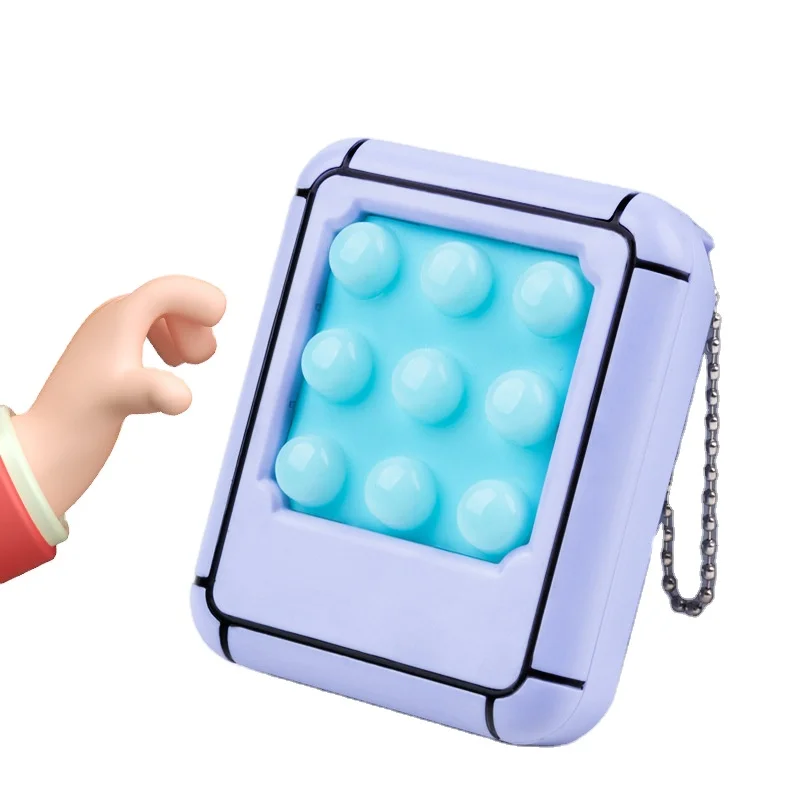 Colorful pop finger Fidget Toys Professional Finger Fidget Stress Relief Rings Props Training Relieves gamepad Toy