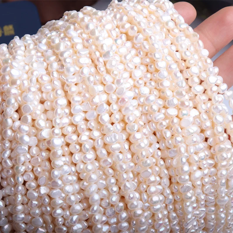 pearl Strand String Beads White Real Freshwater Pearl Cultured Natural Wholesale Loose pearl