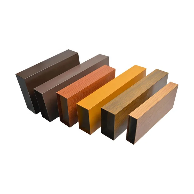 Custom Wood Grain Aluminium Horizontal Slat Fencing Profile