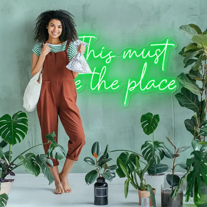 Fast Delivery Custom Personalize Logo customizable led neon open this is must be the place neon sign