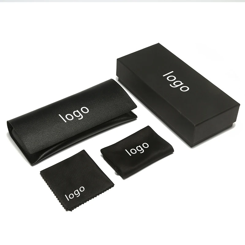Super Hot Customized Logo Eyeglasses Box Retro Vintage Glasses Pouches PU Eyewear Bag Leather  Custom Packaging Sunglasses Case